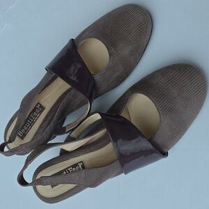 BeautiFeel Women's Taupe and Plum Slingback Heels